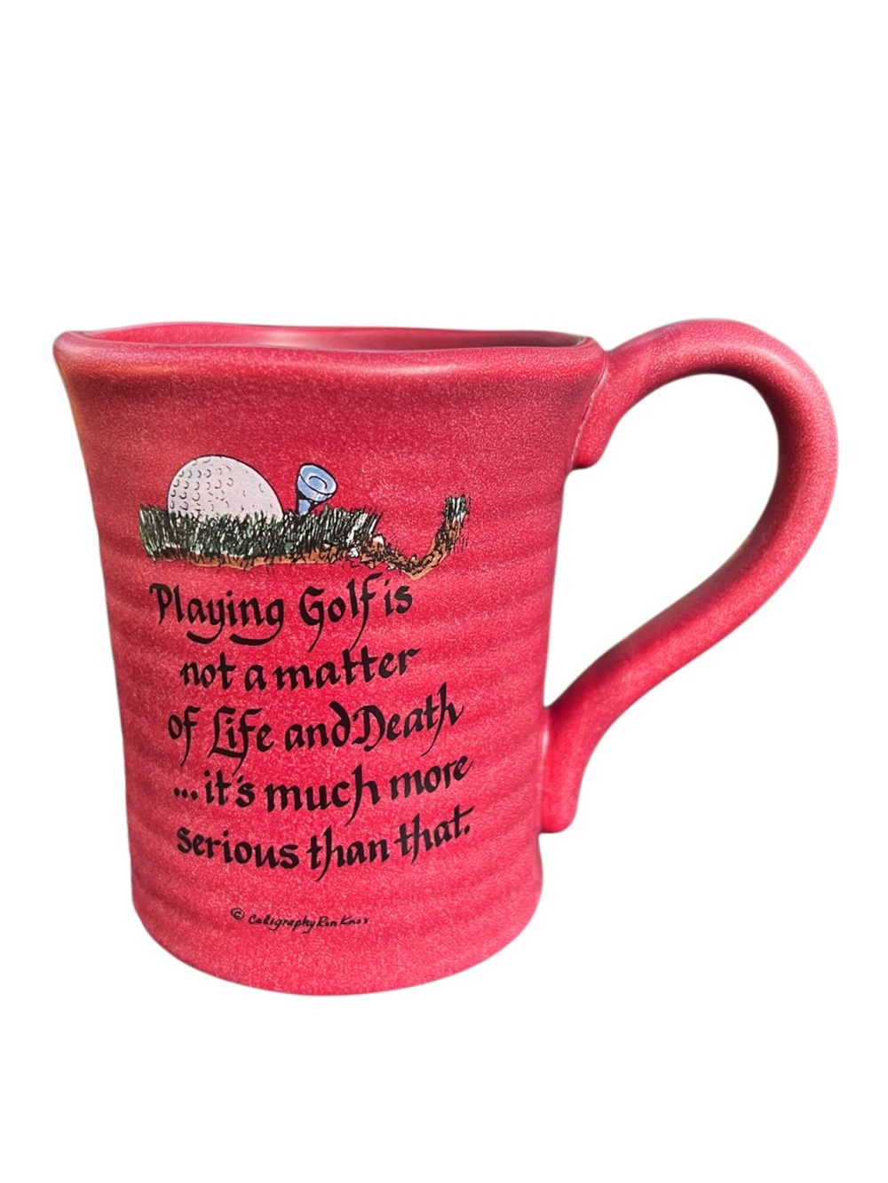 Golf Lover Hand Made Ceramic Pottery 12oz Gift Mug